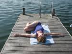 yoga on jetty